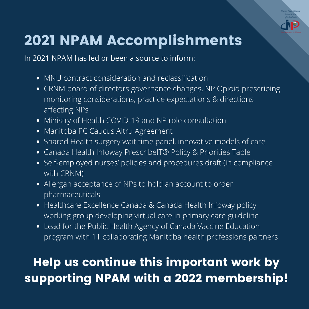 2021 npam accomplishments