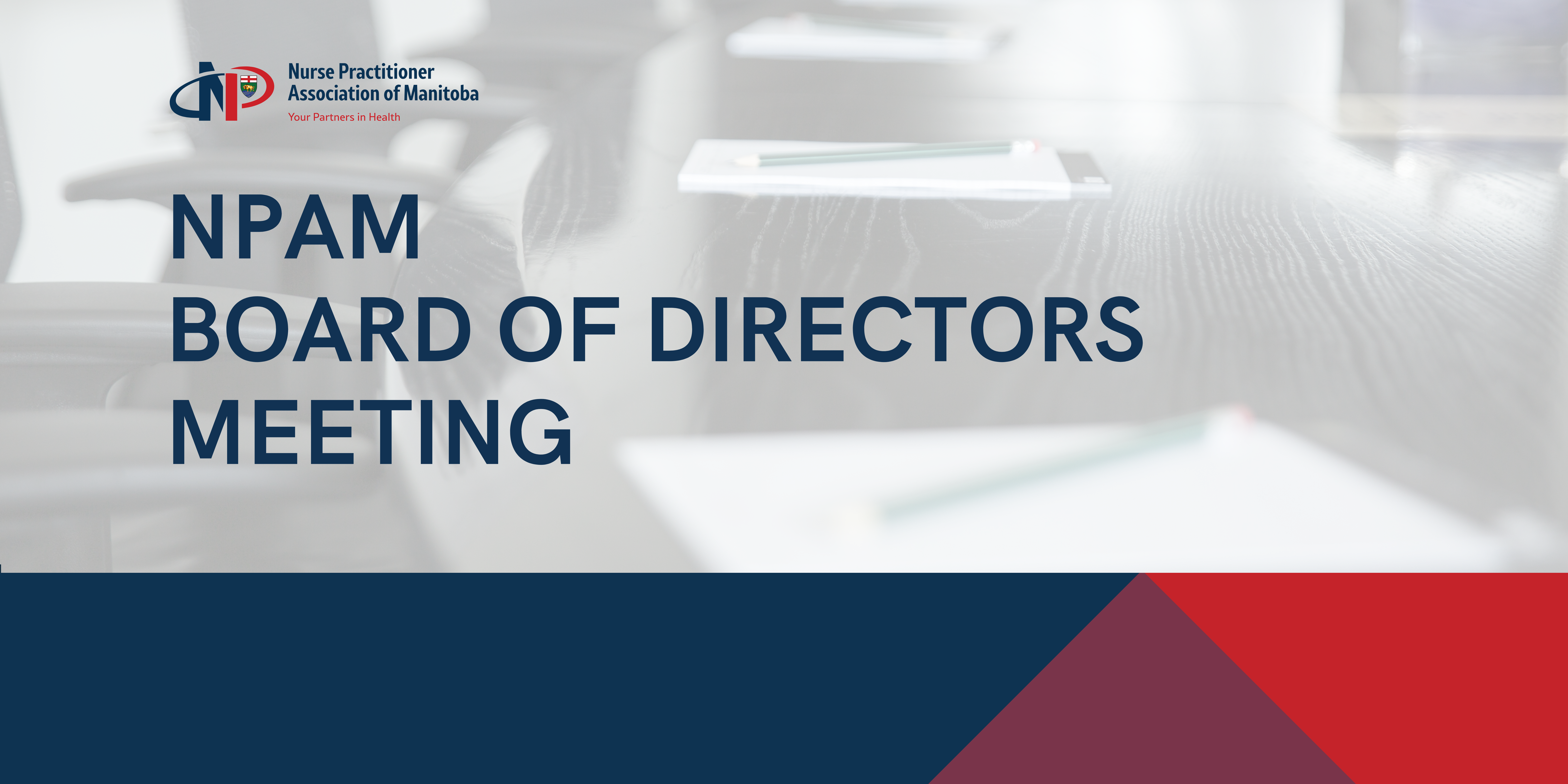NPAM Board of Directors Meeting